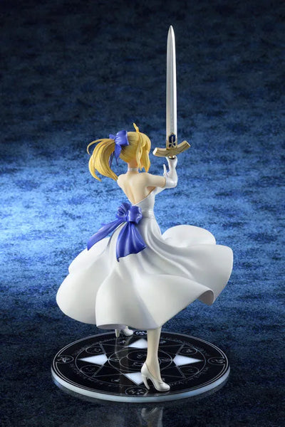 Fate/Stay Night Unlimited Blade Works - Altria Pendragon - 1/8 - Saber, Shiro Dress Ver., Renewal Ver. (Bell Fine)ㅤ – Bell Fine – ActionFigure Brasil — com base expositora