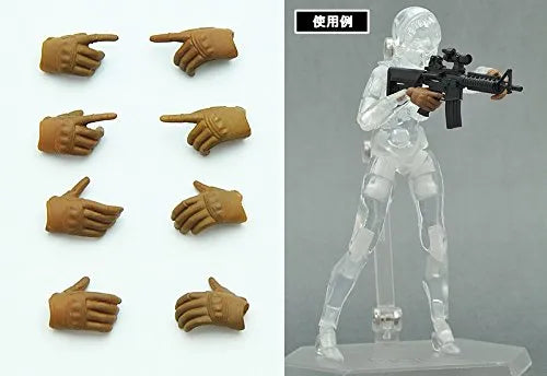Figma - Little Armory #OP01 - Tactical Glove - 1/12 - Coyote Tan (Tomytec)ㅤ – Tomytec – ActionFigure Brasil