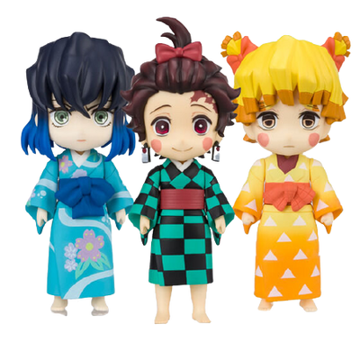 Figuarts Mini - Kimetsu no Yaiba - Kamado Tanjirou - Agatsuma Zenitsu - Hashibira Inosuke - Sumiko - Yoshiko - Inoko - Yukaku-hen Set (Bandai Spirits) [Shop Exclusive]ㅤ – Bandai Spirits – ActionFigureBrasil