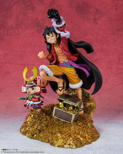 Figuarts ZERO Monkey D. Luffy -WT100 Commemoration Eichiro Oda New Illustration 100 Famous Views and Pirates- "ONE PIECE"ㅤ – Bandai Spirits – ActionFigure Brasil — ambientada