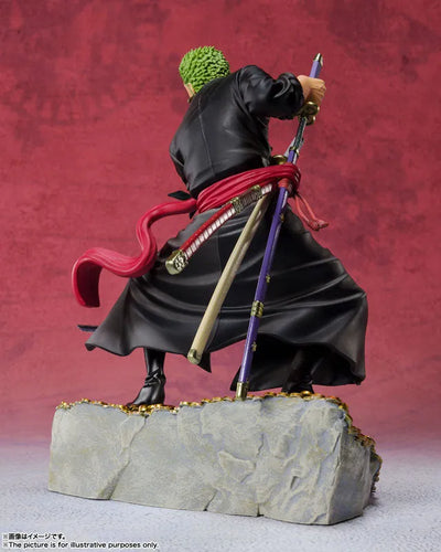 Figuarts ZERO Roronoa Zoro - WT100 Commemoration Eichiro Oda New Illustration 100 Famous Views and Pirates- "ONE PIECE"ㅤ – Bandai Spirits – ActionFigure Brasil — com base expositora