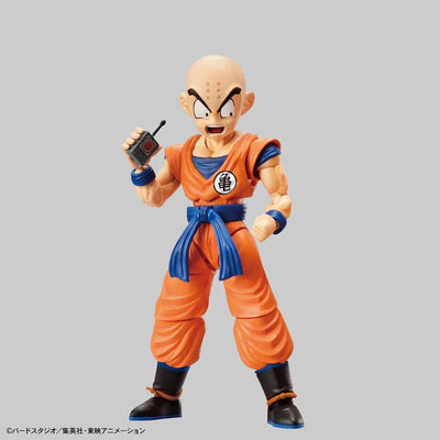 Figure-rise Standard Krillin (Renewal Ver.) Plastic Model "Dragon Ball Z"ㅤ – Bandai Spirits – ActionFigure Brasil — com base expositora