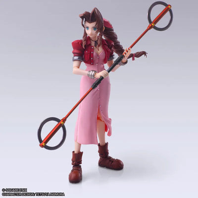 Final Fantasy VII - Aerith Gainsborough - Bring Arts - Mythril Rod Ver. (Square Enix)ㅤ – Square Enix – ActionFigureBrasil — com base expositora