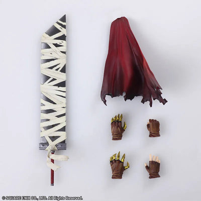 Final Fantasy VII - Cloud Strife - Bring Arts - Another Form Ver. (Square Enix)ㅤ – Square Enix – ActionFigureBrasil — ângulo diferente
