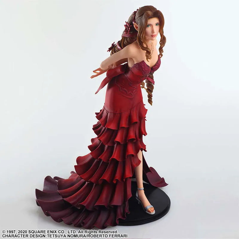 Final Fantasy VII Remake - Aerith Gainsborough - Static Arts - Dress Ver. (Square Enix)ㅤ – Square Enix – ActionFigure Brasil