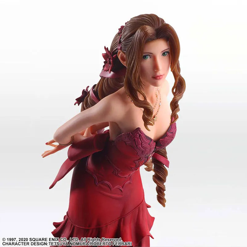 Final Fantasy VII Remake - Aerith Gainsborough - Static Arts - Dress Ver. (Square Enix)ㅤ – Square Enix – ActionFigure Brasil