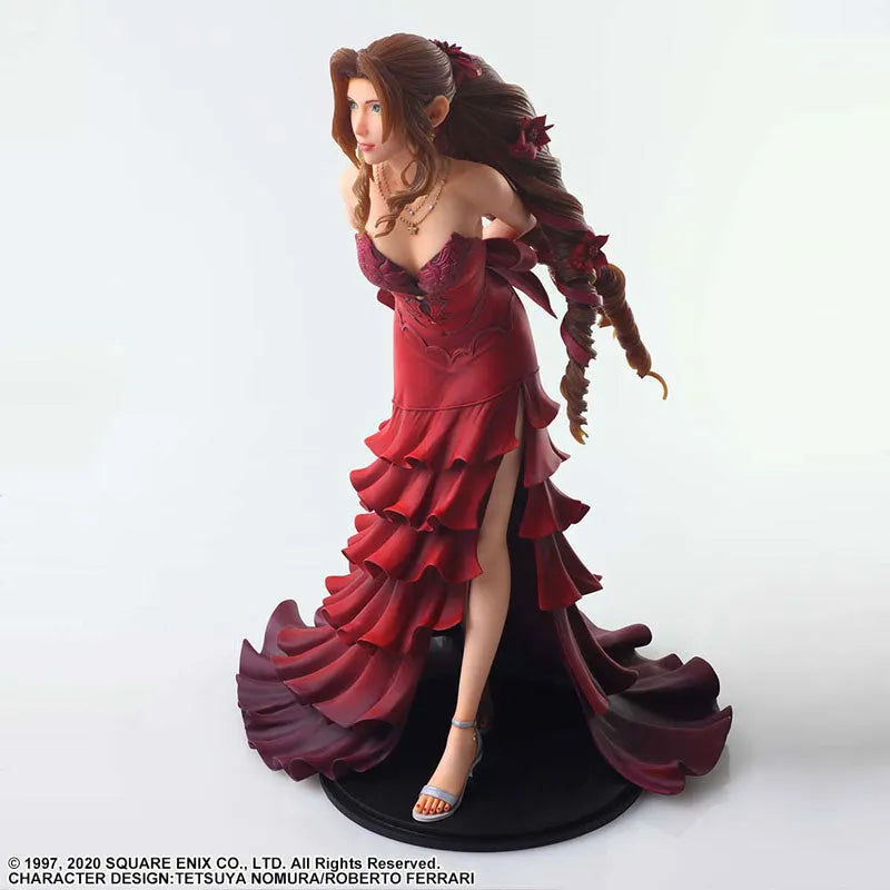 Final Fantasy VII Remake - Aerith Gainsborough - Static Arts - Dress Ver. (Square Enix)ㅤ – Square Enix – ActionFigure Brasil
