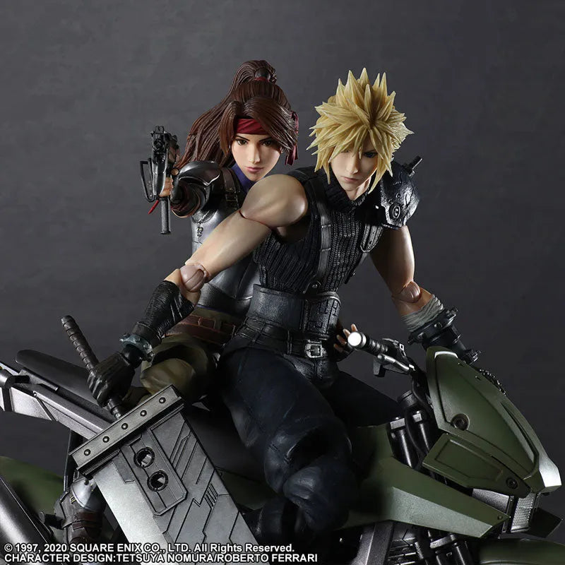 Final Fantasy VII Remake - Cloud Strife - Jessie Rasberry - Motorbike Set - Play Arts Kai (Square Enix)ㅤ – Square Enix – ActionFigure Brasil