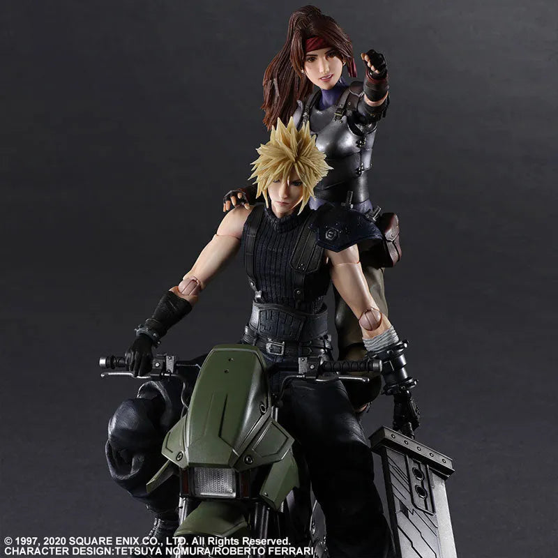 Final Fantasy VII Remake - Cloud Strife - Jessie Rasberry - Motorbike Set - Play Arts Kai (Square Enix)ㅤ – Square Enix – ActionFigure Brasil