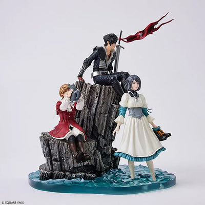 Final Fantasy XVI - Clive Rosfield - Jill Warrick - Joshua Rosfield - Torgal - Form-Ism Scene (Nostalgia) (Square Enix)ㅤ – Square Enix – ActionFigureBrasil — ângulo diferente