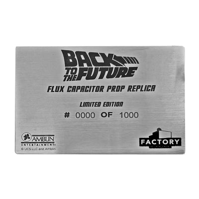 Flux Capacitor - LIMITED EDITION: 1000 – Factory Entertainment – ActionFigure Brasil — embalagem