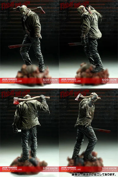 Friday the 13th - Statue: Jason Voorhees (The Terror of Crystal Lake)ㅤ – Sideshow Collectibles – ActionFigureBrasil — ângulo diferente