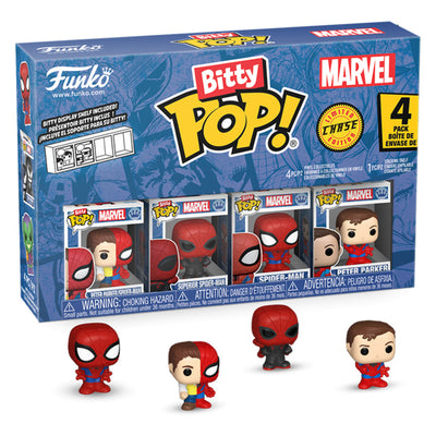 FUNKO BITTY MARVEL SPIDER-MAN - PETER PARKER SPLIT PACK DE 4 (85704)