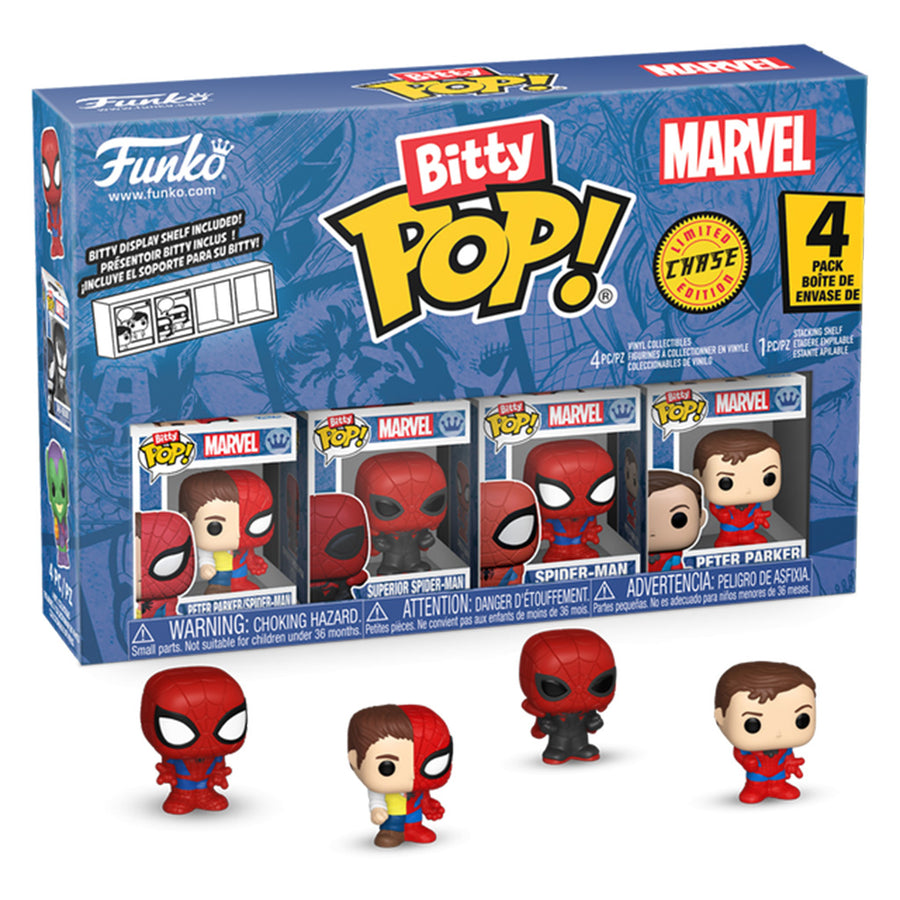 FUNKO BITTY MARVEL SPIDER-MAN - PETER PARKER SPLIT PACK DE 4 (85704)