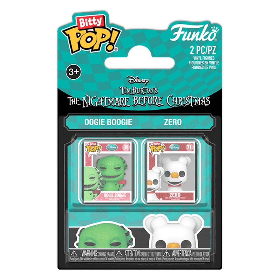 FUNKO BITTY POP DISNEY THE NIGHT BEFORE CHRISTMAS - OOGIE BOOGIE & ZERO 2-PACK (88923) BRINDE