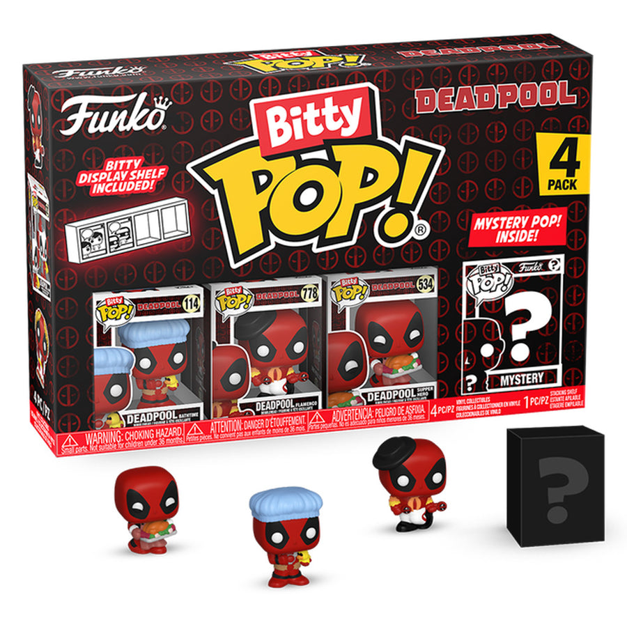 FUNKO BITTY POP MARVEL DEADPOOL BATHTIME 4-PACK (84960) BRINDE