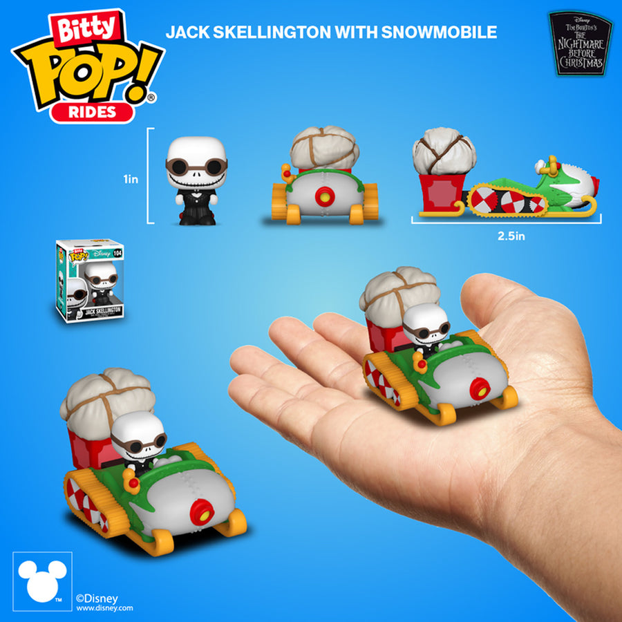 FUNKO BITTY POP! RIDES DISNEY THE NIGHT BEFORE CHRISTMAS - JACK SKELLINGTON WITH SNOWMOBILE (83624)