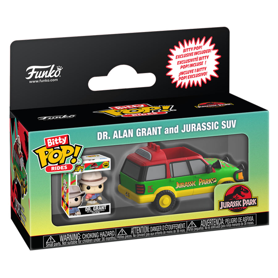 FUNKO BITTY POP RIDES JURASSIC PARK - DR. ALAN GRANT AND JURASSIC SUV (90113)