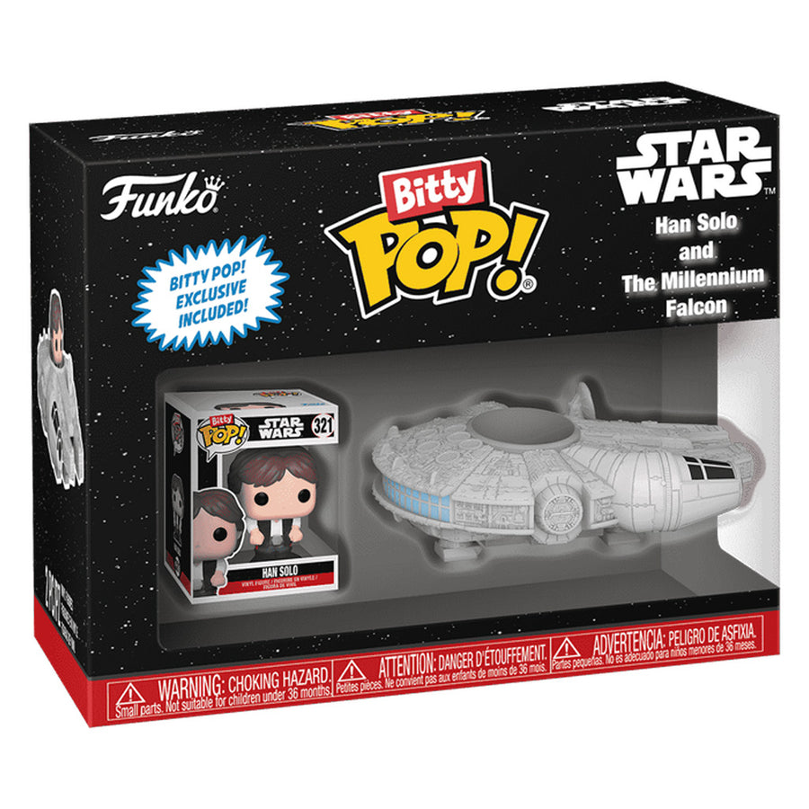 FUNKO BITTY POP RIDES STAR WARS - HAN SOLO AND THE MILLENNIUM FALCON (83623) BRINDE