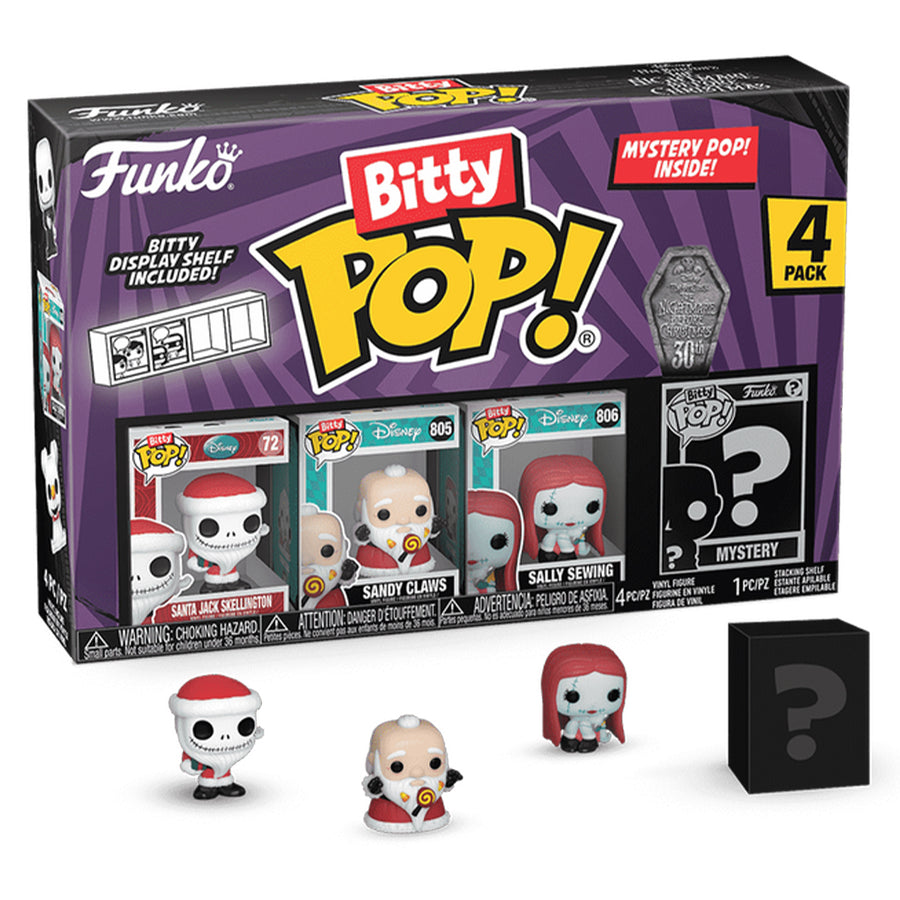 FUNKO BITTY POP THE NIGHTMARE BEFORE CHRISTMAS 4-PACK - SANTA JACK SKELLINGTON (73022)