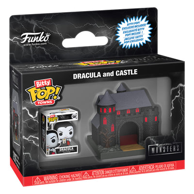 FUNKO BITTY POP: TOWNS UNIVERSAL MONSTERS - DRACULA AND CASTLE (88814) BRINDE