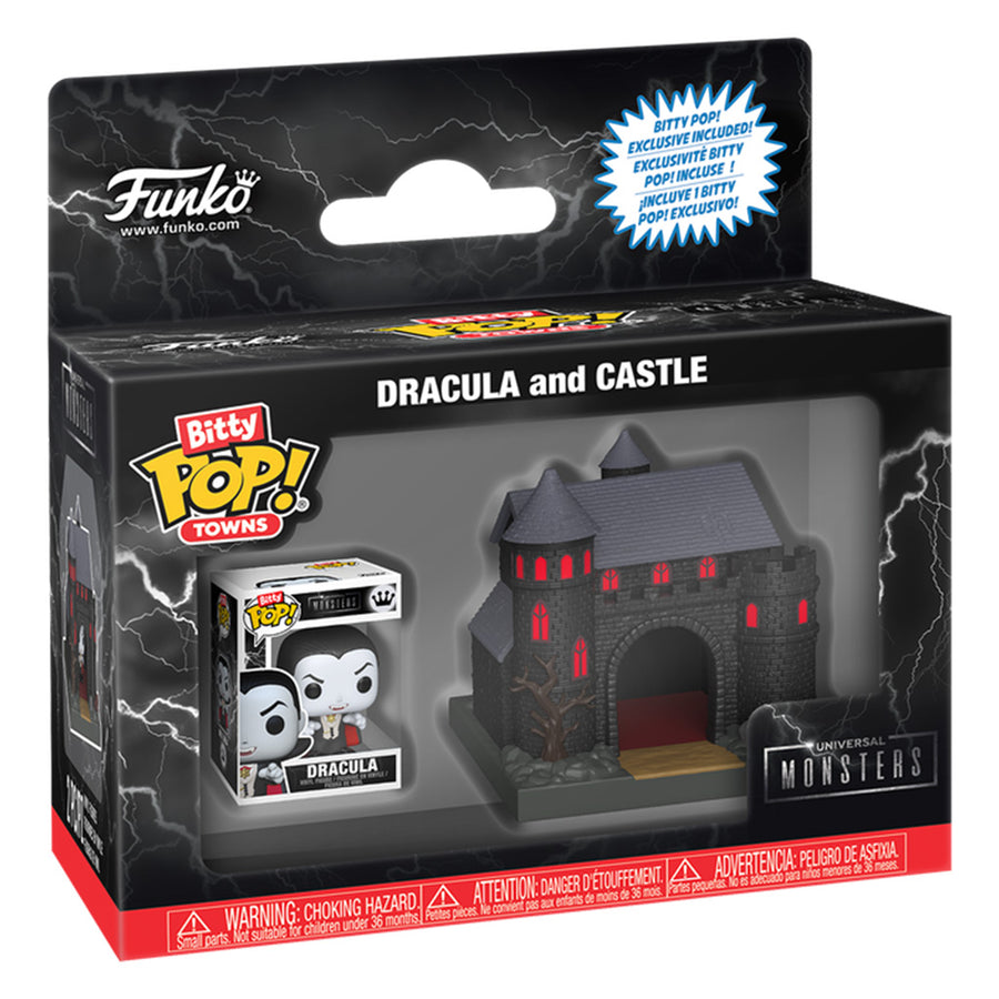 FUNKO BITTY POP: TOWNS UNIVERSAL MONSTERS - DRACULA AND CASTLE (88814) BRINDE