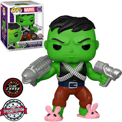 FUNKO POP MARVEL EXCLUSIVE - PROFESSOR HULK 705 (GLOW CHASE) (SUPER SIZED 6")