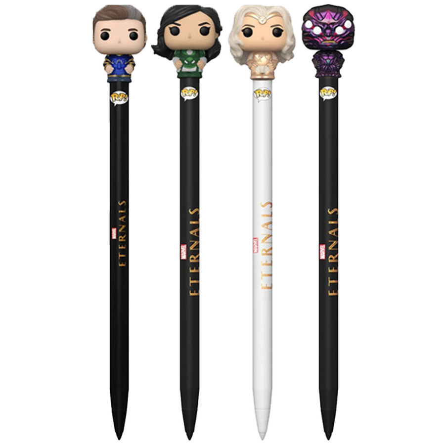 CANETAS FUNKO PEN TOPPER MARVEL - ETERNALS (DISPLAY COM 16 PCS) BRINDE