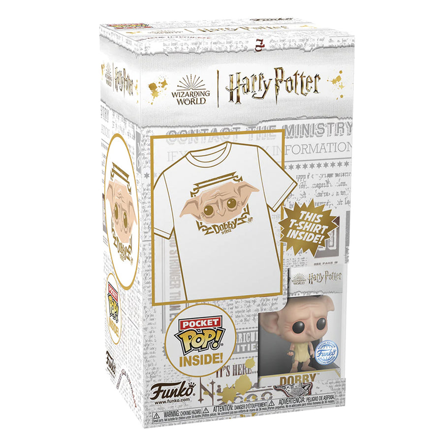 FUNKO POCKET POP! + CAMISETA MD KIDS TEE: DOBBY - HARRY POTTER 63508