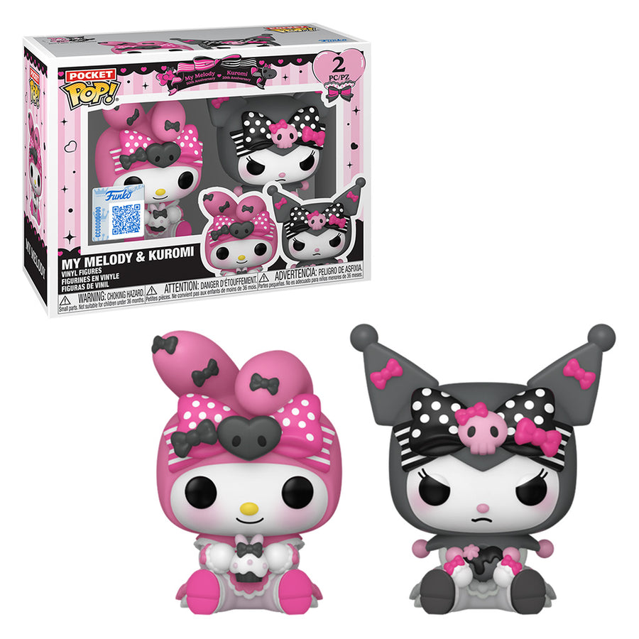 FUNKO POCKET POP MY MELODY 50TH ANNIVERSARY & KUROMI 20TH ANNIVERSARY - MY MELODY & KUROMI 2-PACK (88821)