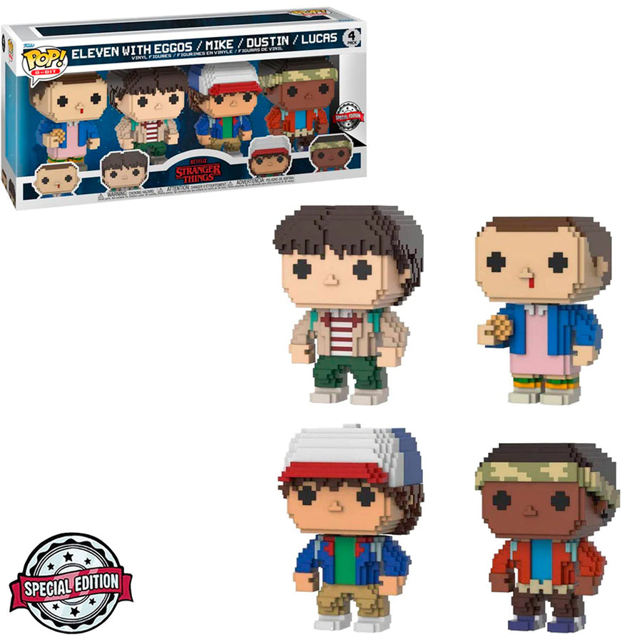FUNKO POP 8-BIT EXCLUSIVE - STRANGER THINGS (4 PACK) BRINDE