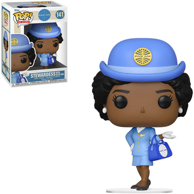 FUNKO POP AD ICONS PAN AM - STEWARDESS WITH BLUE BAG 141 BRINDE
