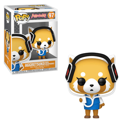 FUNKO POP AGGRETSUKO - AGGRETSUKO WITH HEADPHONES 97 BRINDE