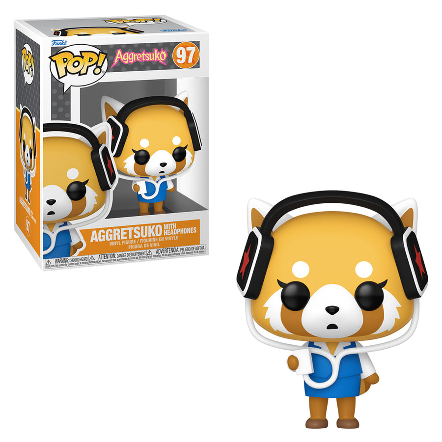 FUNKO POP AGGRETSUKO - AGGRETSUKO WITH HEADPHONES 97 BRINDE