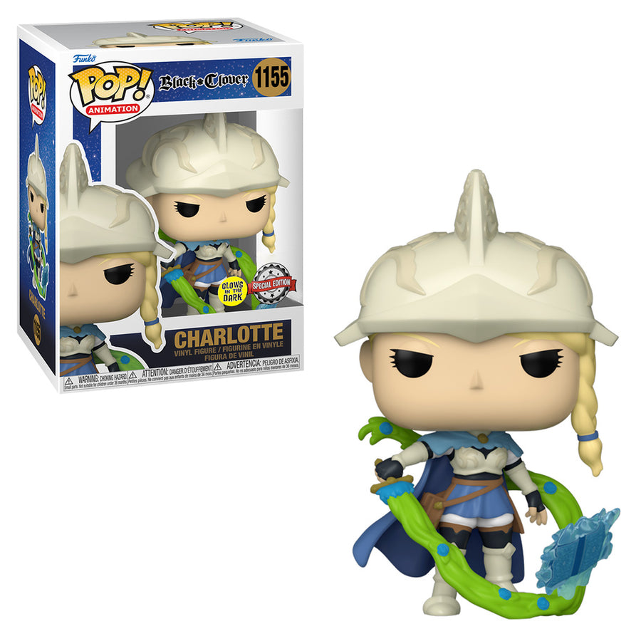 FUNKO POP ANIMATION BLACK CLOVER EXCLUSIVE - CHARLOTTE (GLOW IN THE DARK) 1155 BRINDE