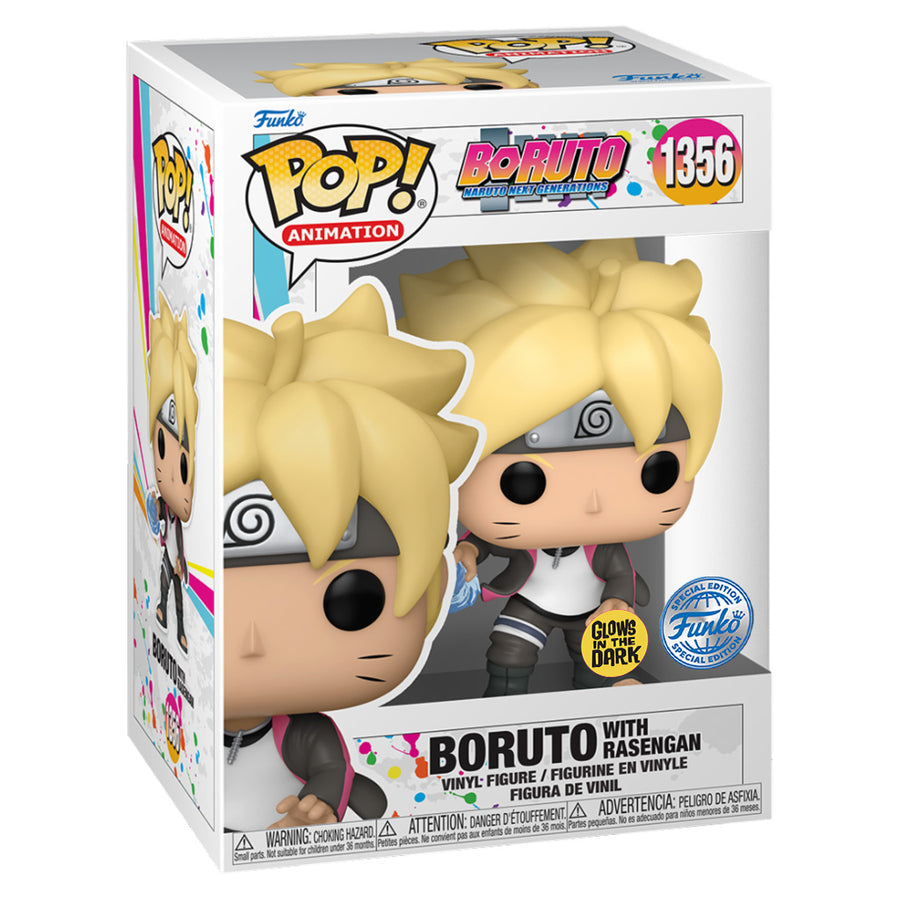 FUNKO POP ANIMATION BORUTO: NARUTO NEXT GENERATIONS EXCLUSIVE - UZUMAKI BORUTO WITH RASENGAN 1356 (GLOWS IN THE DARK)