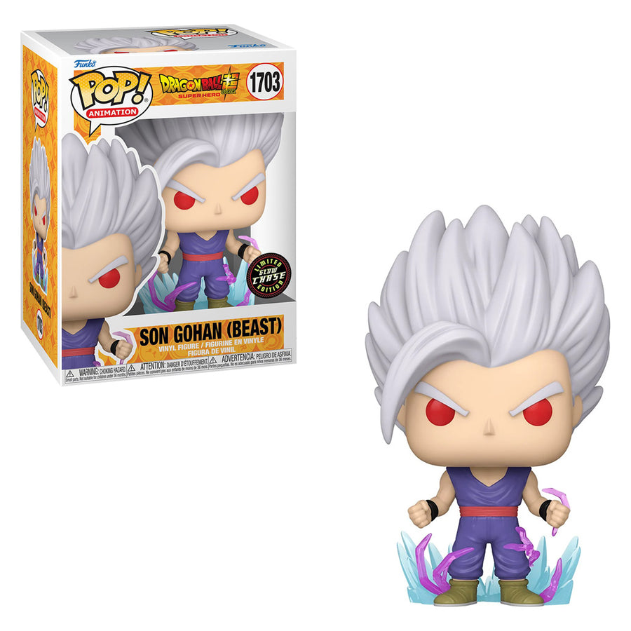 FUNKO POP ANIMATION CHASE DRAGON BALL SUPER: SUPER HERO - SON GOHAN (BEAST) 1703 BRINDE