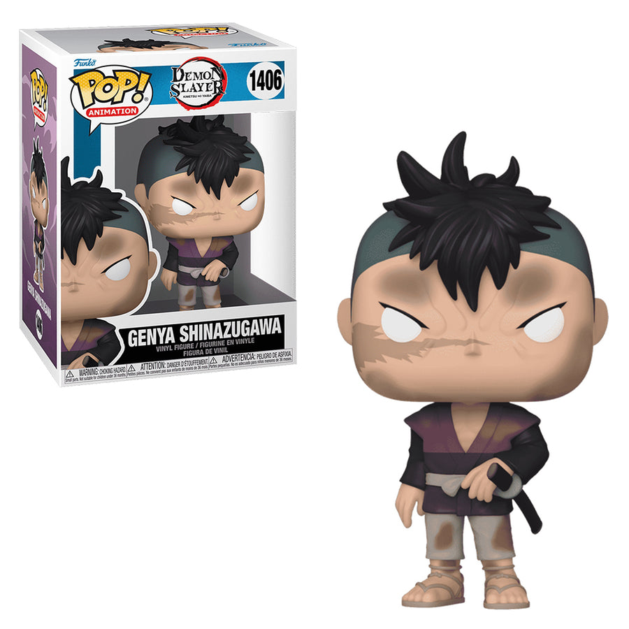 FUNKO POP ANIMATION DEMON SLAYER: KIMETSU NO YAIBA - GENYA SHINAZUGAWA 1406 BRINDE