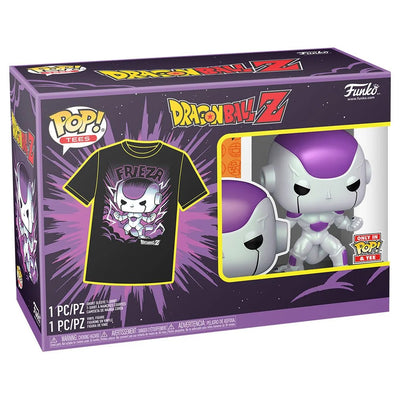 FUNKO POP ANIMATION DRAGON BALL Z FRIEZA + TEES BUNDLE *LG* 63651