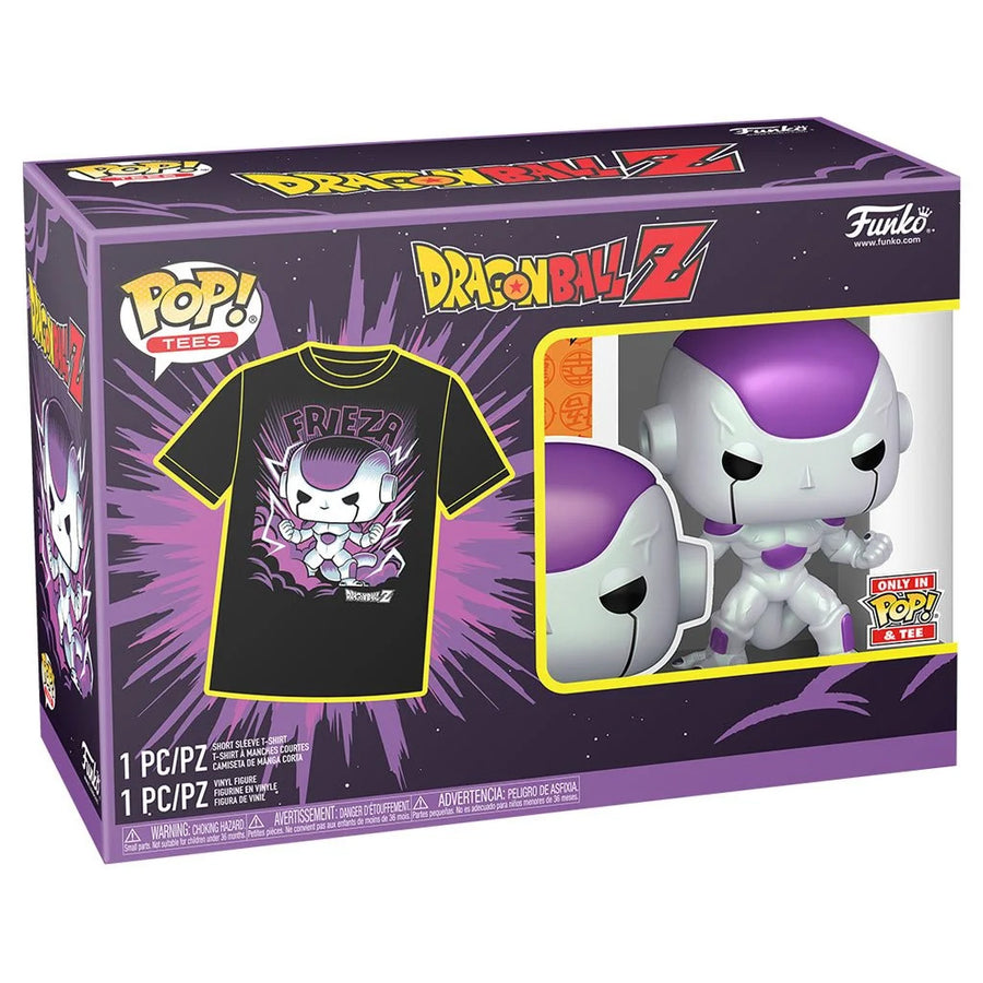 FUNKO POP ANIMATION DRAGON BALL Z FRIEZA + TEES BUNDLE *LG* 63651