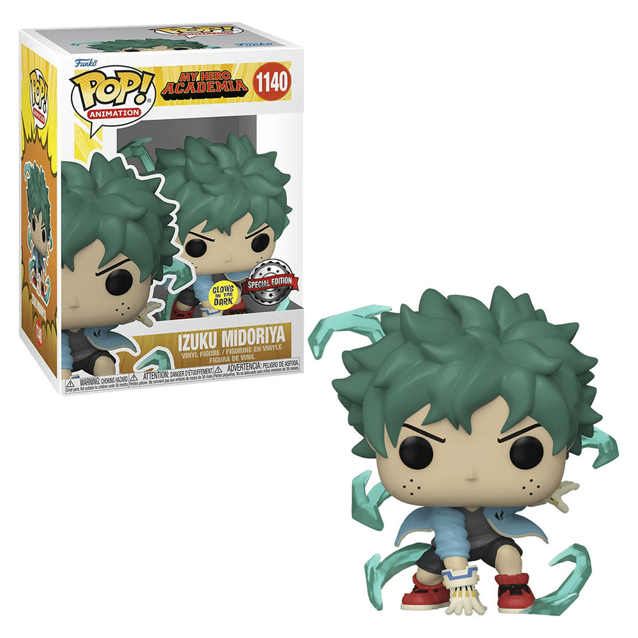 FUNKO POP ANIMATION MY HERO ACADEMIA EXCLUSIVE - IZUKU MIDORIYA DEKU WITH GLOVES (GLOWS IN THE DARK) 1140 BRINDE