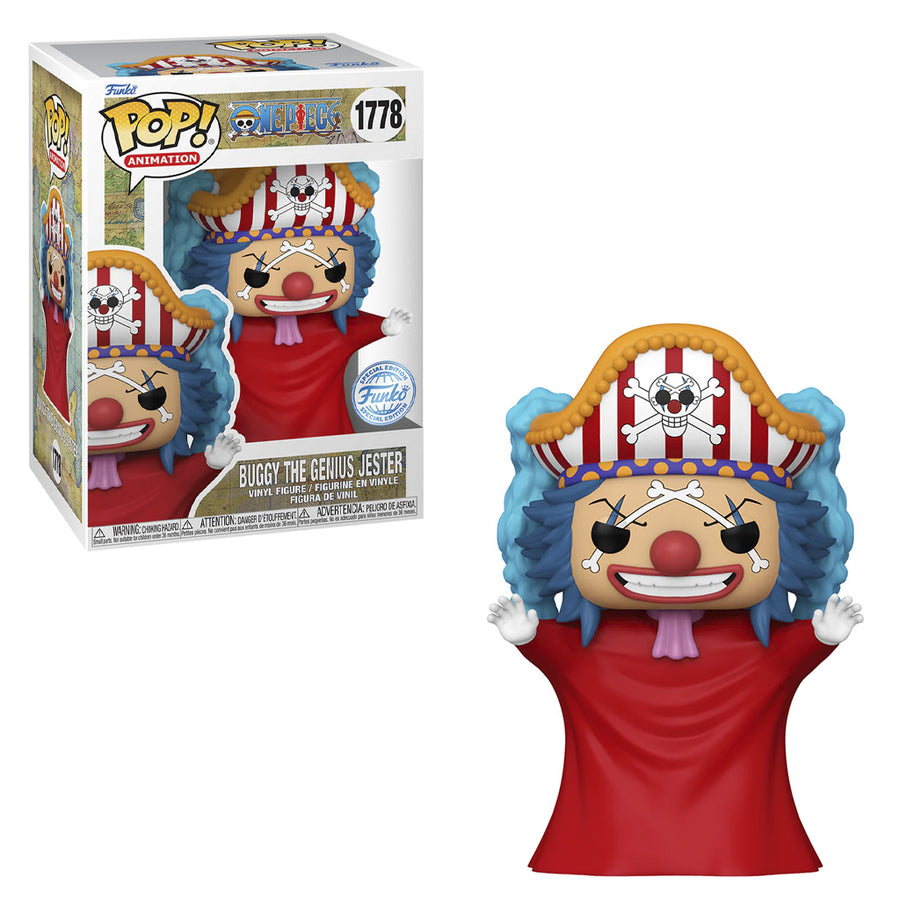 FUNKO POP ANIMATION ONE PIECE EXCLUSIVE - BUGGY THE GENIUS JESTER 1778 BRINDE