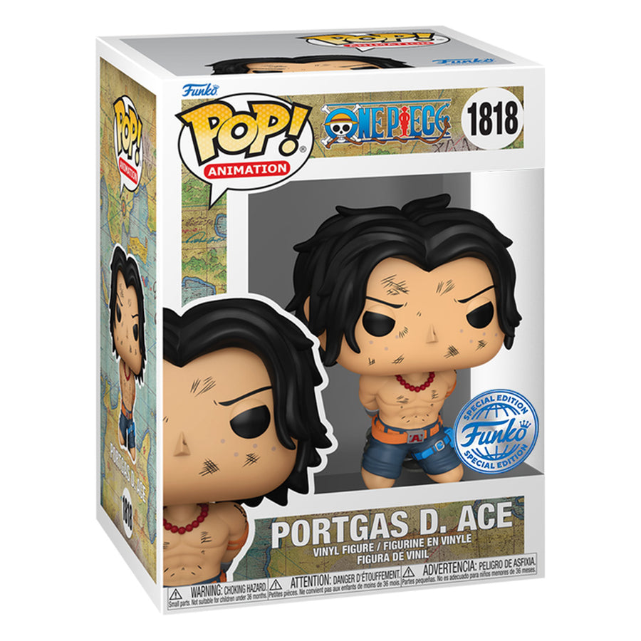 FUNKO POP ANIMATION ONE PIECE EXCLUSIVE - PORTGAS D.ACE 1818 (C/ACRILICO)