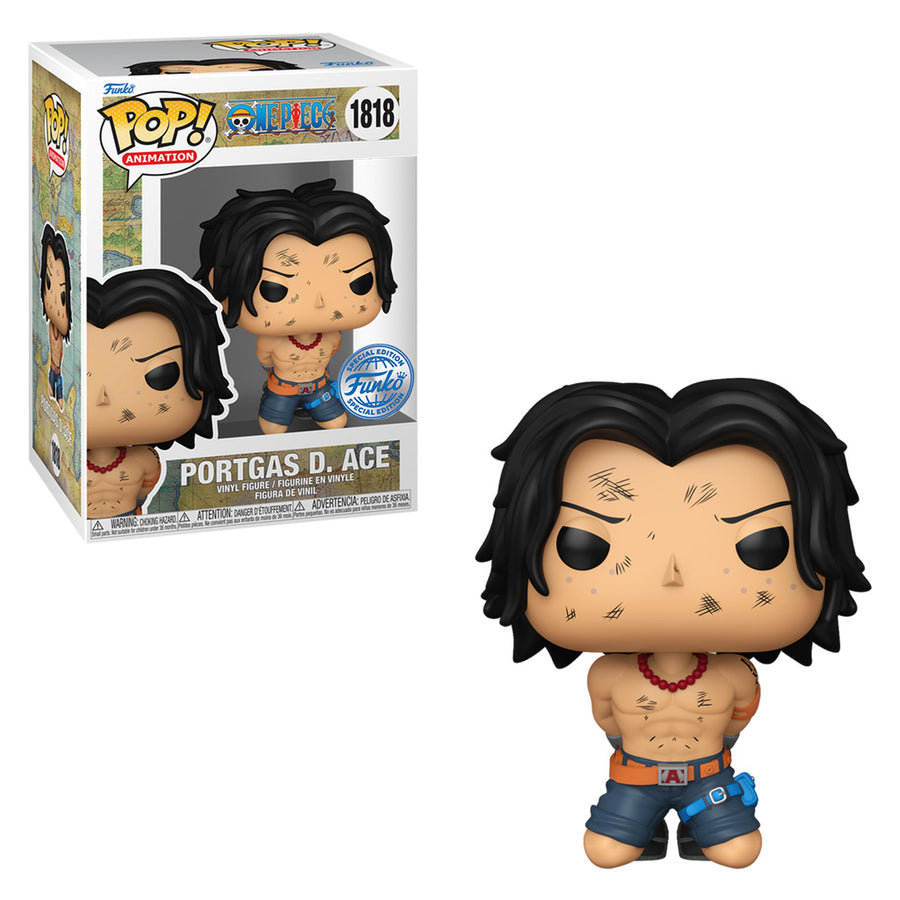 FUNKO POP ANIMATION ONE PIECE EXCLUSIVE - PORTGAS D.ACE 1818 (C/ACRILICO)