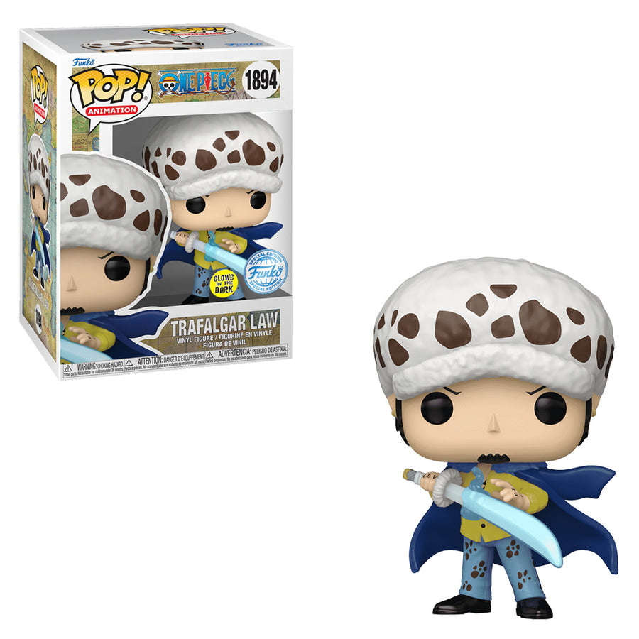 FUNKO POP ANIMATION ONE PIECE EXCLUSIVE - TRAFALGAR LAW 1894 (GLOW)