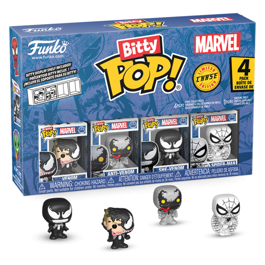 FUNKO BITTY MARVEL SPIDER-MAN - VENOM 4-PACK (85703) BRINDE