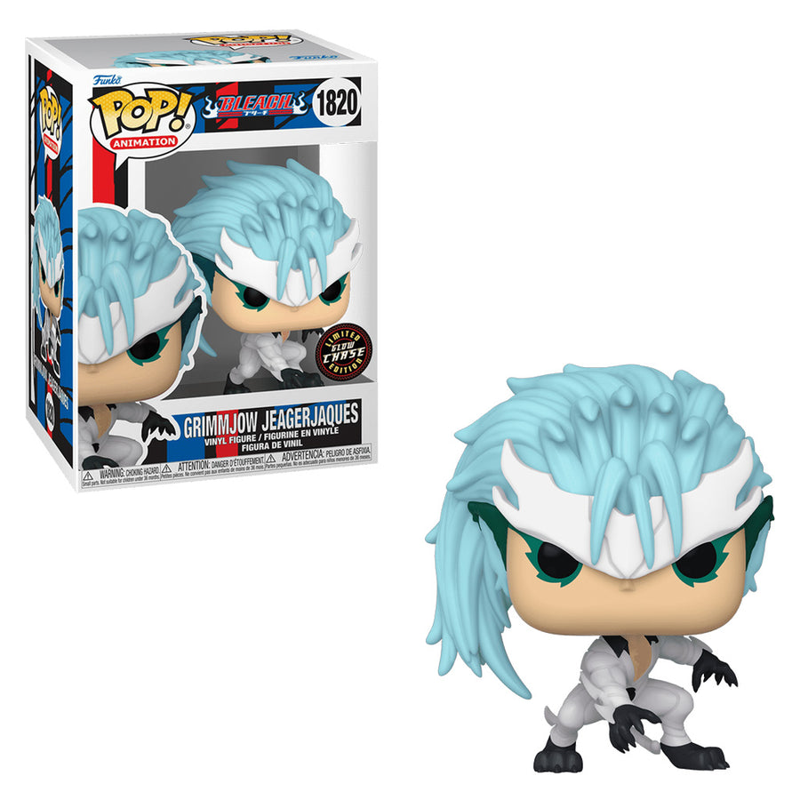 FUNKO POP CHASE ANIMATION BLEACH - GRIMMJOW JEAGERJAQUES (GLOWS IN THE DARK) 1820 BRINDE