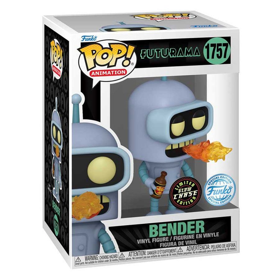 FUNKO POP CHASE ANIMATION FUTURAMA - BENDER 1757 (GLOW)