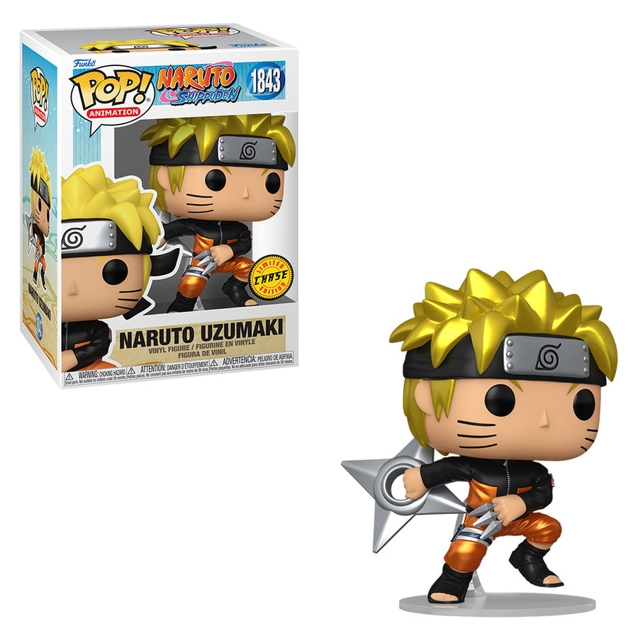 FUNKO POP CHASE ANIMATION NARUTO SHIPPUDEN - NARUTO UZUMAKI 1843 BRINDE