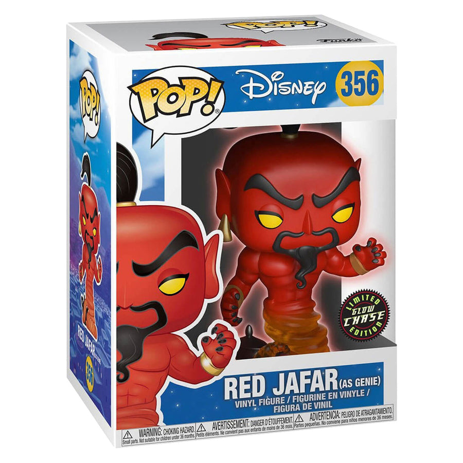 FUNKO POP CHASE DISNEY ALADDIN - RED JAFAR 356 (GLOWS IN THE DARK)